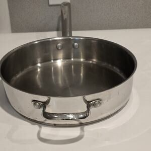 Wolfgang Puck Bistro Stainless Steel 11” Skillet Pan Chicken Fryer 18 10 No Lid